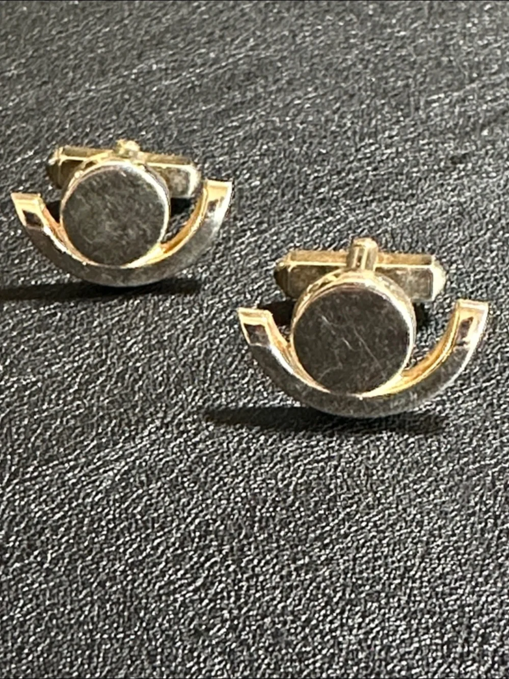 SWANK Gold Tone Cuff Links
